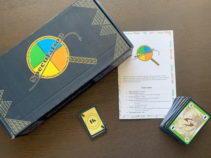 Speculation (board game) - box and game contents